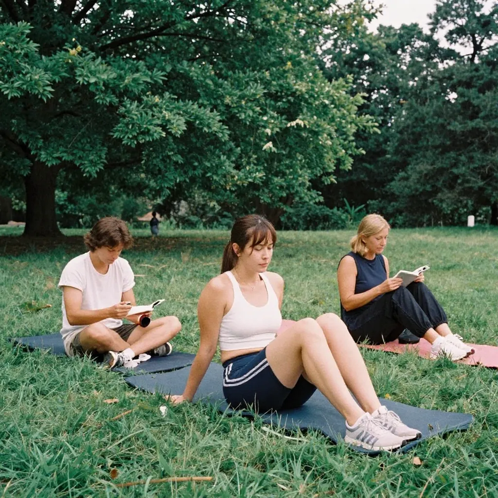 Minimal studio interior with mat and daylight